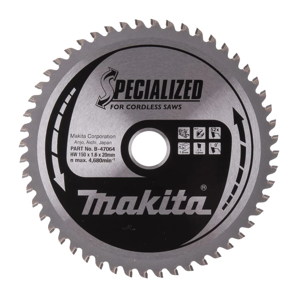 Makita Tarcza do piły, Specialized T.C.T, 150 x 20 mm, 52 Z do aluminium