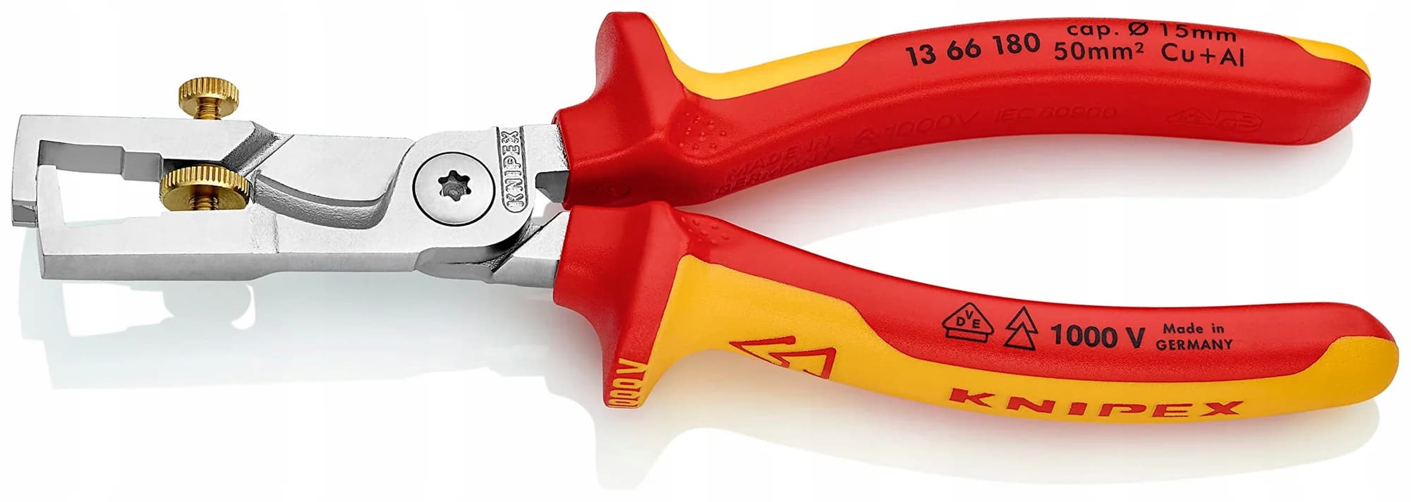 Szczypce do ściągania izolacji z obcinakiem do kabli Knipex - zdjęcie 1