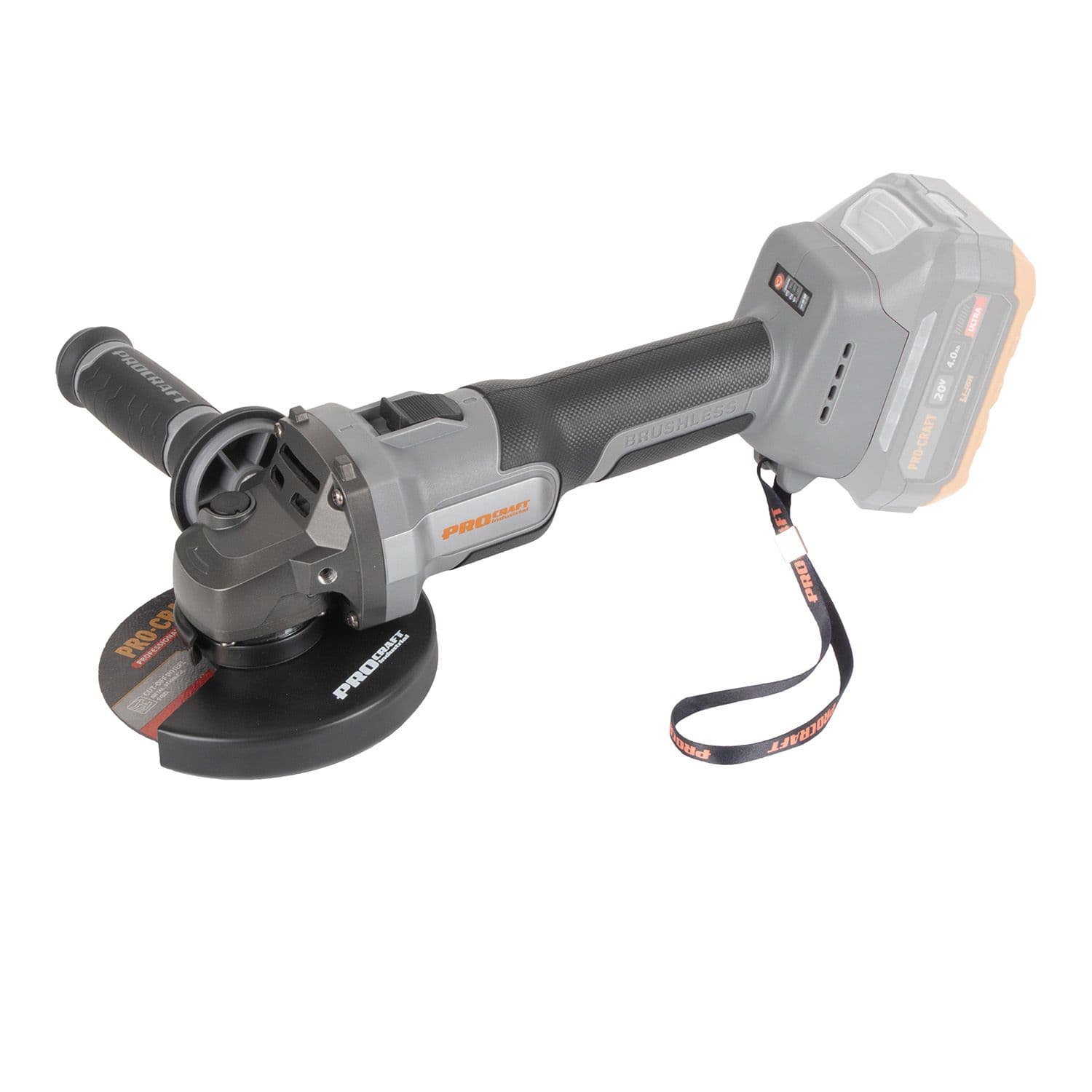 Procraft Industrial Akumulatorowa szlifierka kątowa 125mm 20V(bez akumulatora i ładowarki) - zdjęcie 2