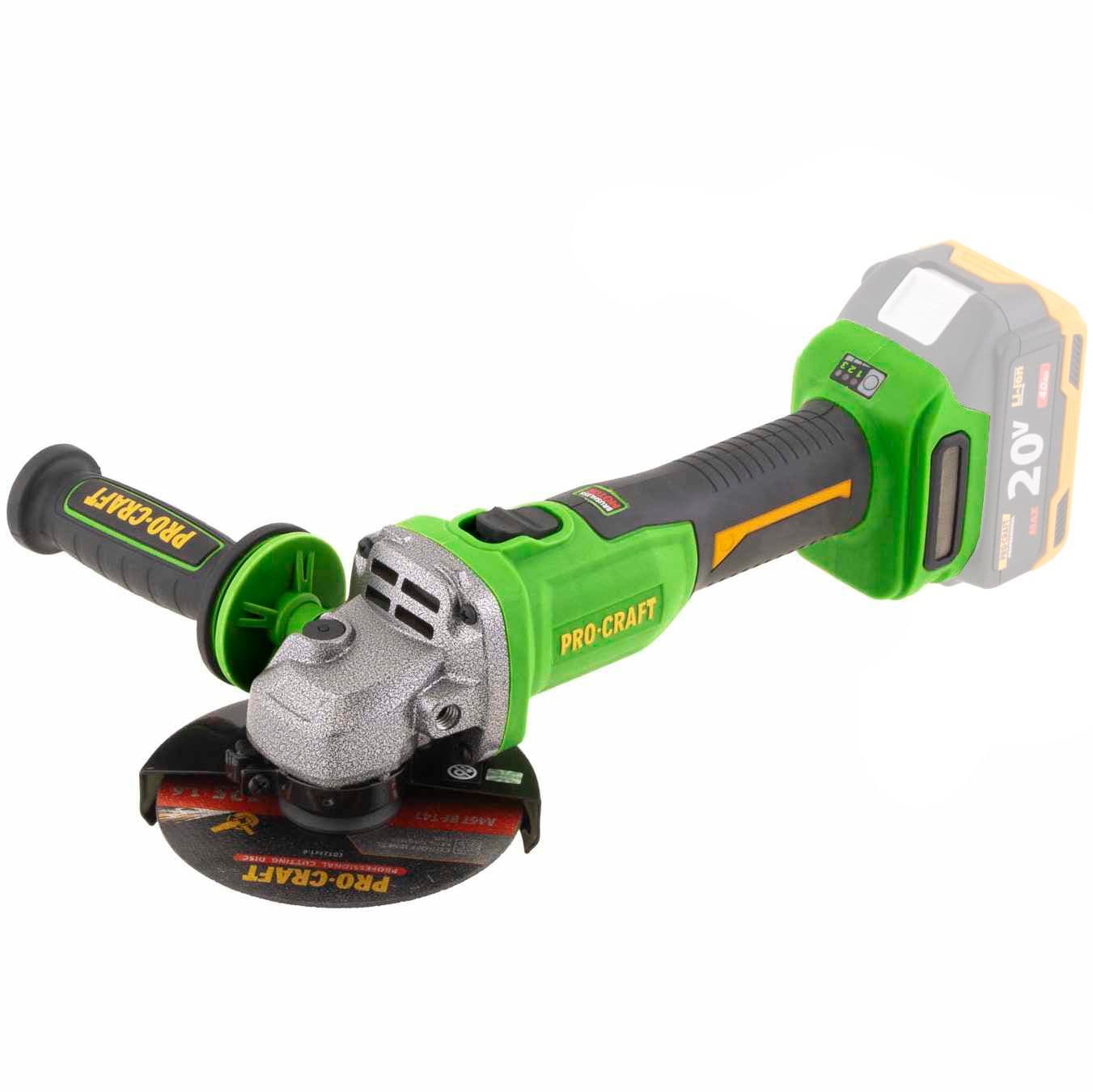 Procraft Akumulatorowa szlifierka kątowa 20V 125mm(bez akumulatora i ładowarki) - zdjęcie 1