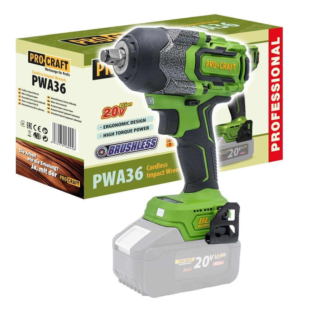 Procraft Akumulatorowy klucz udarowy 20V 850Nm 1/2"(bez akumulatora i ładowarki) - zdjęcie 1