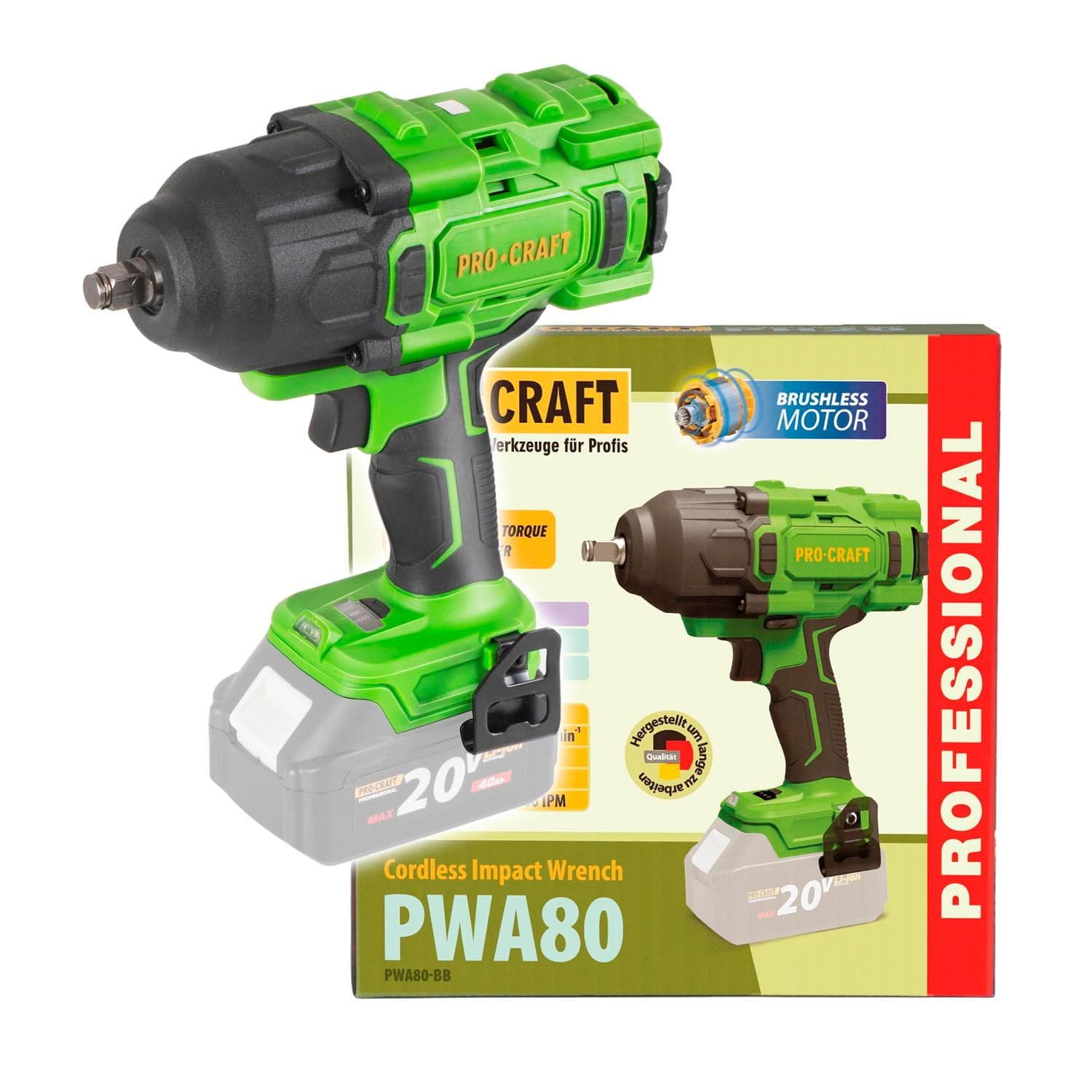 Procraft Akumulatorowy klucz udarowy 20V 1600Nm 1/2"(bez akumulatora i ładowarki) - zdjęcie 1