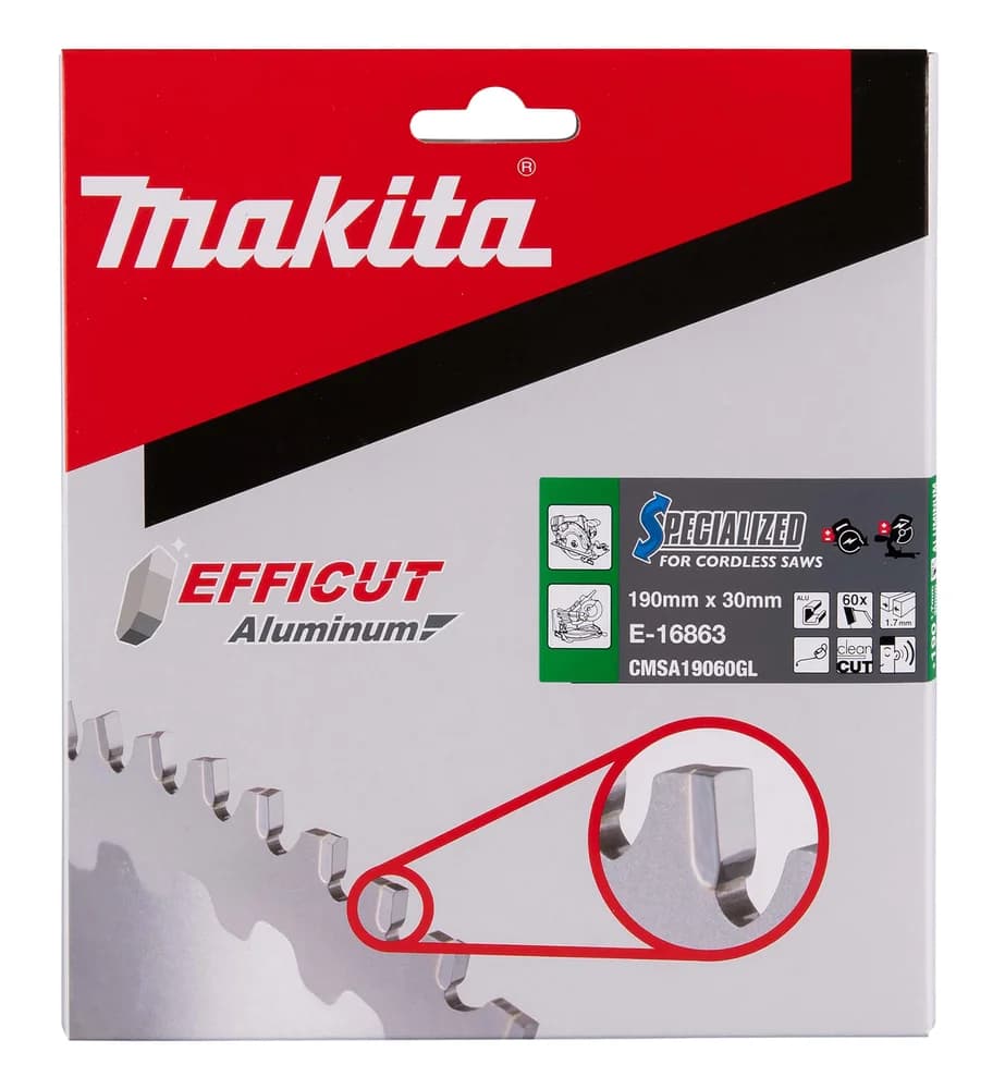 Makita Tarcza tnąca, EFFICUT T.C.T, 190 x 30 mm, 60Z do aluminium - zdjęcie 2