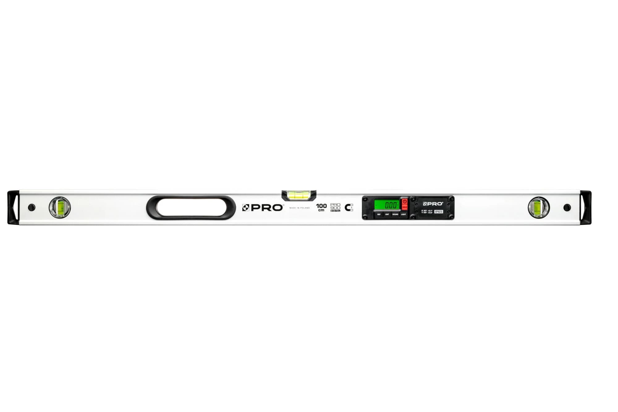 PRO POZIOMNICA PRO900 BIAŁA ELEKTRONICZNA IP65 Z MAGNESAMI, Z POKROWCEM