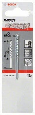 Bosch wiertło 3 x 60mm Impact do betonu - zdjęcie 1