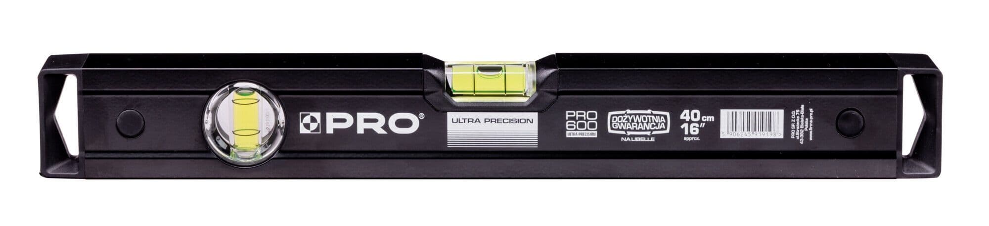 PRO POZIOMNICA 40 CM PRO600 ULTRA PRECISION MAL. CZARNA