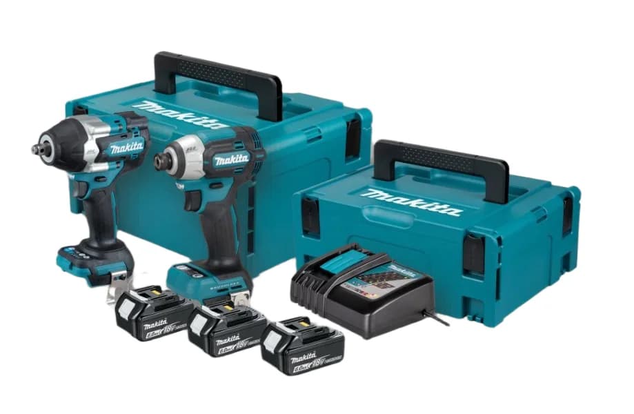 Makita Zestaw COMBO DTD201+DTW700+3x6,0Ah 18V - zdjęcie 1