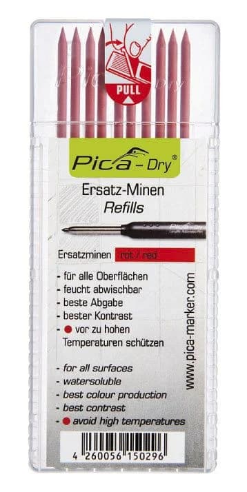 Wkłady czerwone do ołówka automatycznego 2,8mm PICA 4031 - zdjęcie 1