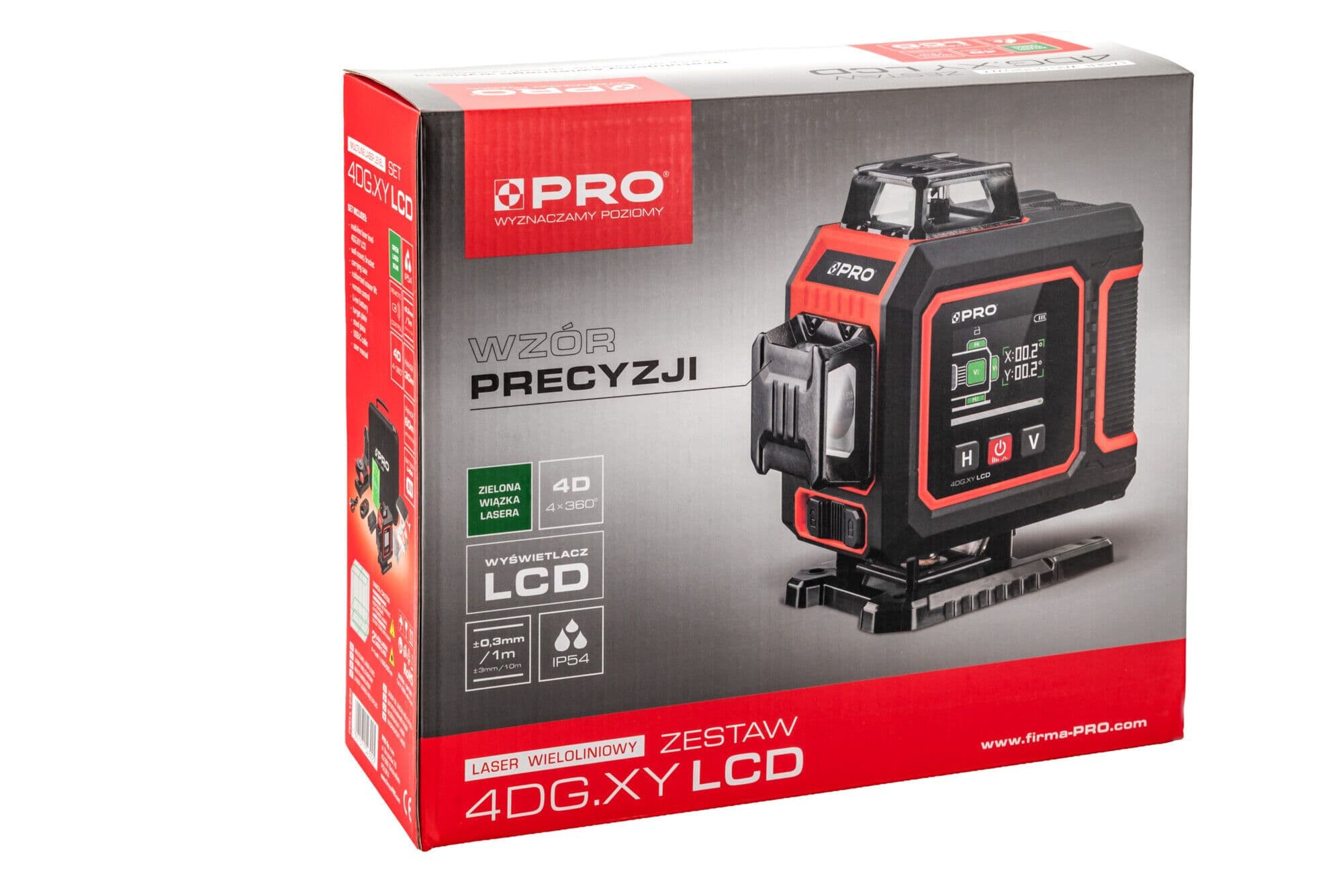 PRO LASER WIELOLINIOWY 4DG.XY LCD ZESTAW - zdjęcie 3