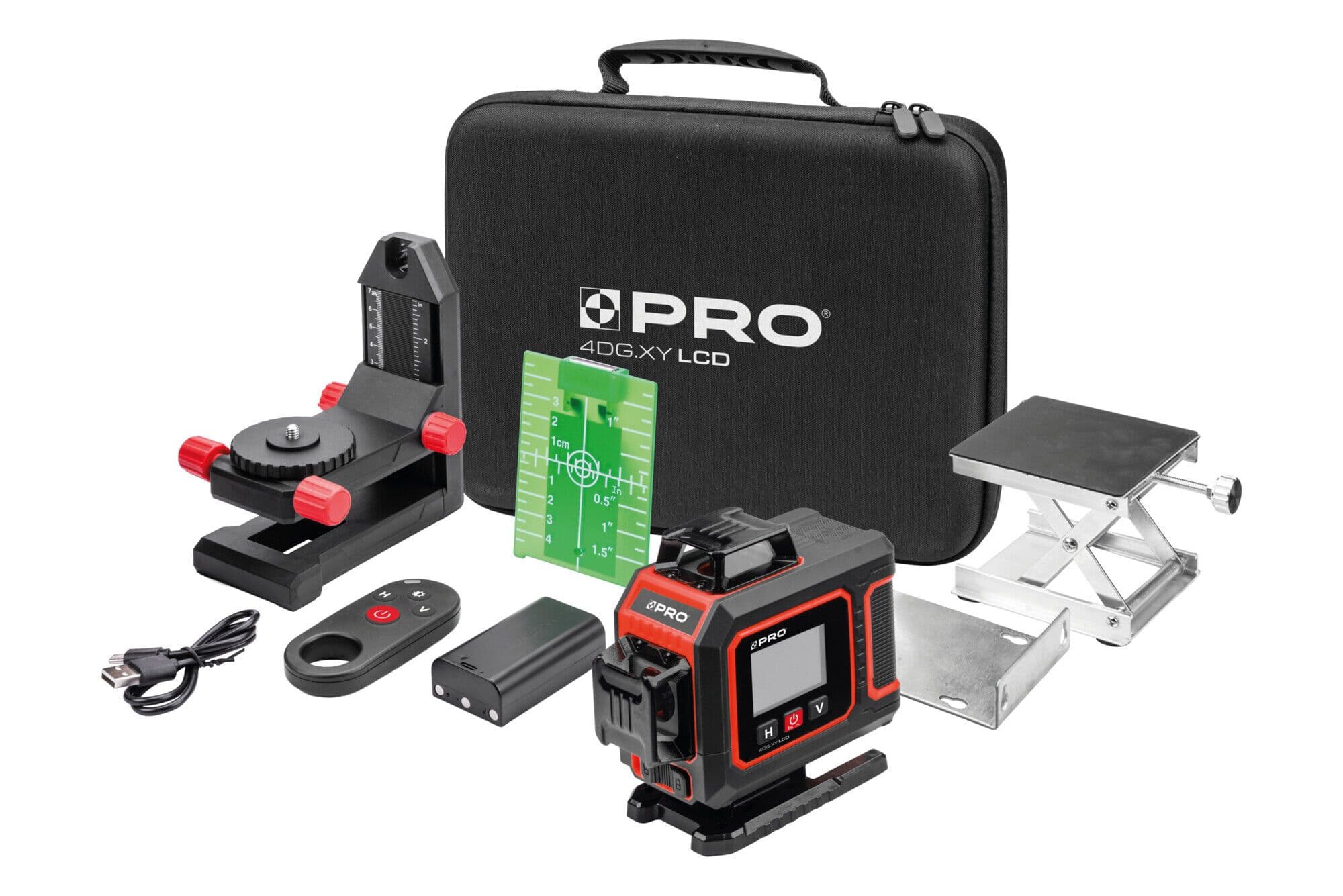 PRO LASER WIELOLINIOWY 4DG.XY LCD ZESTAW - zdjęcie 1