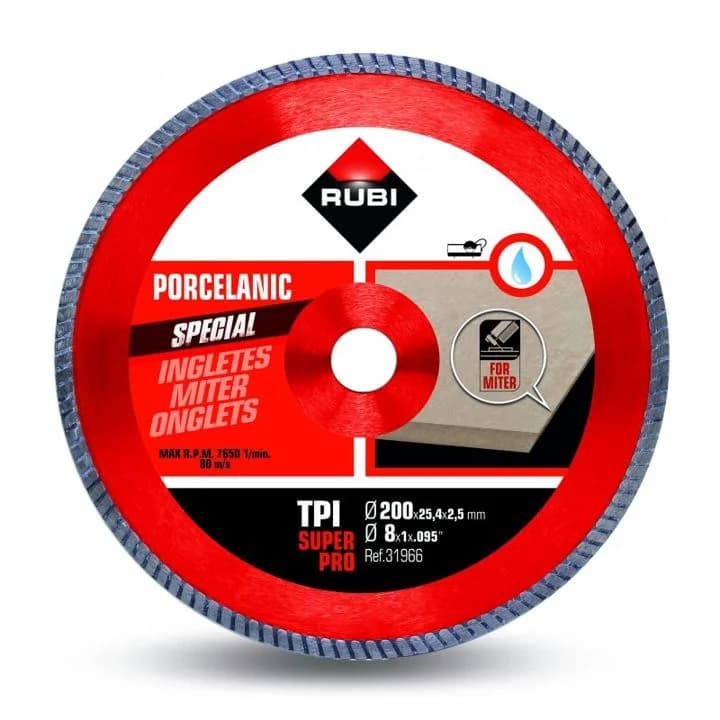 Tarcza diamentowa do cięcia gresu pod kątem TPI 200 SUPERPRO Rubi 31966 - zdjęcie 1