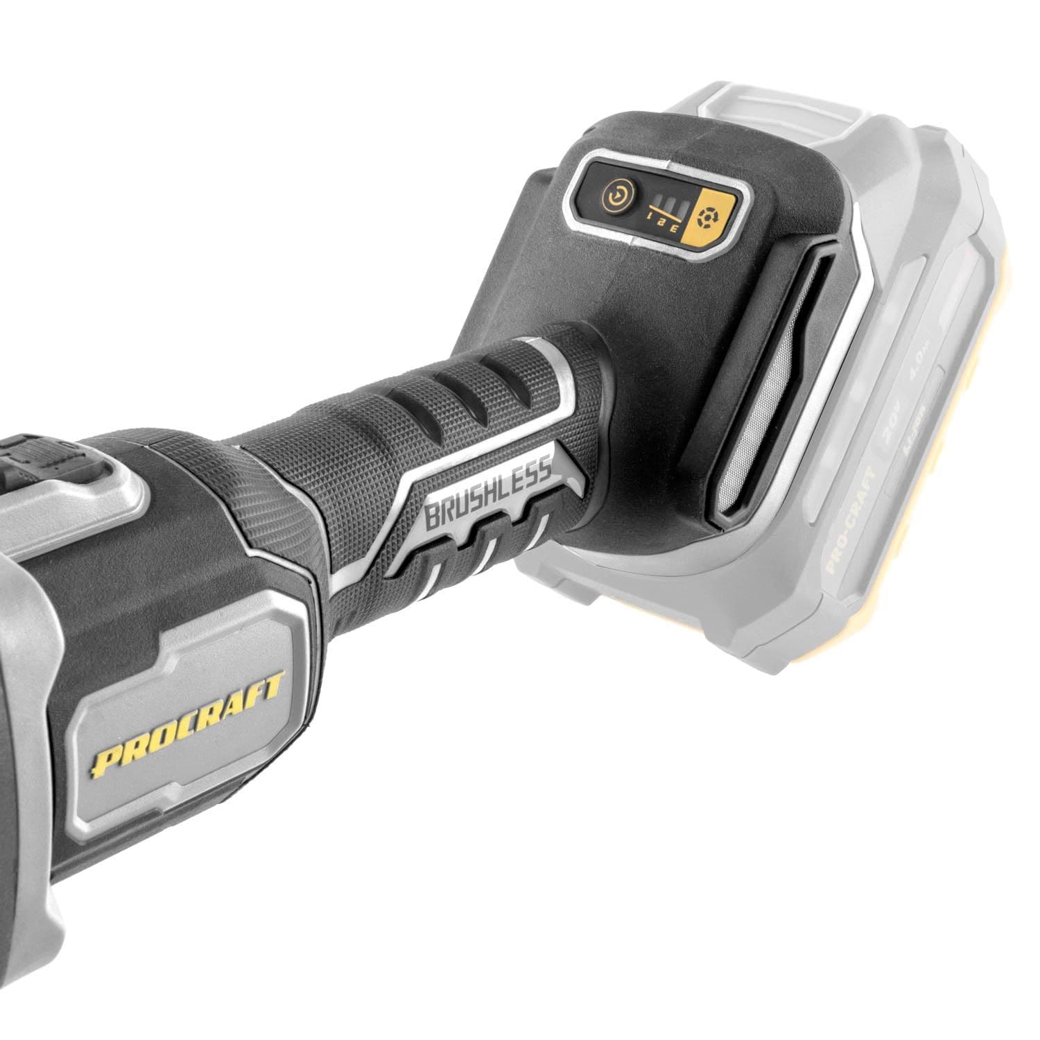 Procraft Industrial Akumulatorowa szlifierka kątowa z głowicą płaską 20V 125mm(bez akumulatora i ładowarki) - zdjęcie 3
