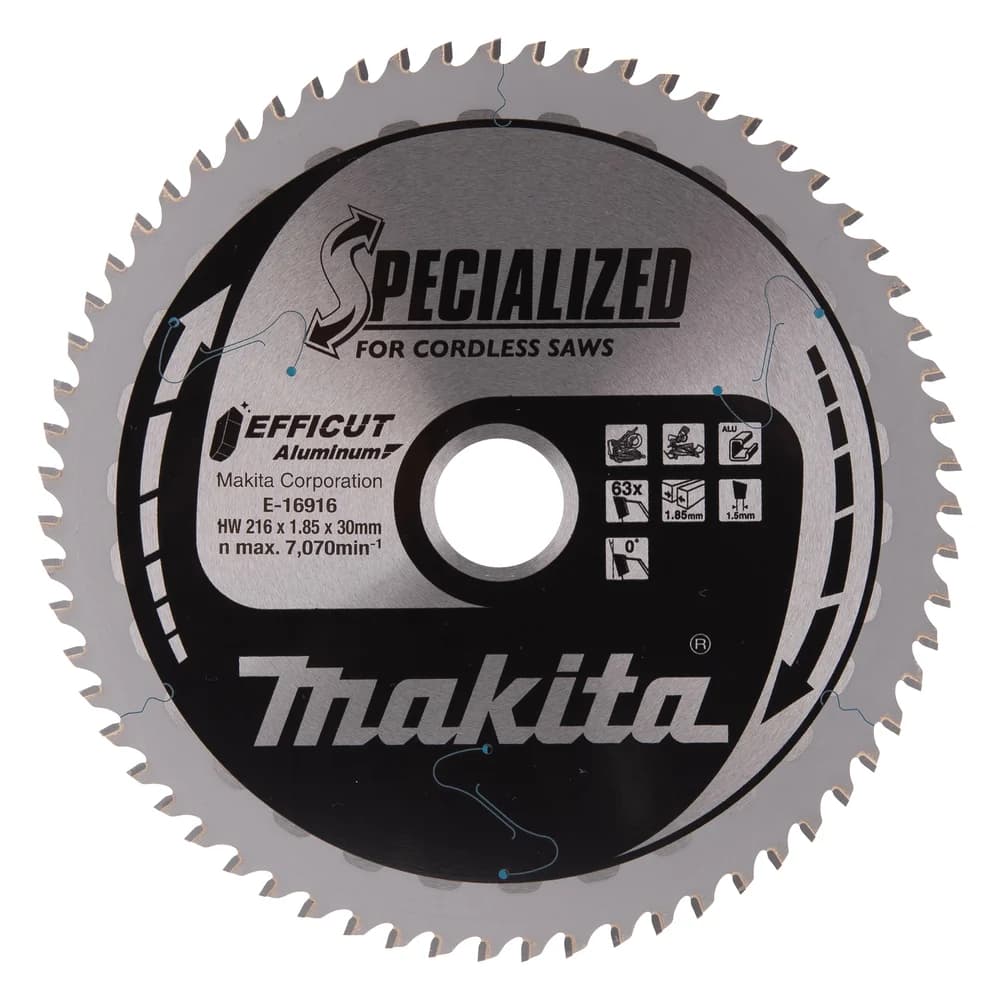 Makita Tarcza tnąca, EFFICUT T.C.T, 216 x 30 mm, 63Z do aluminium