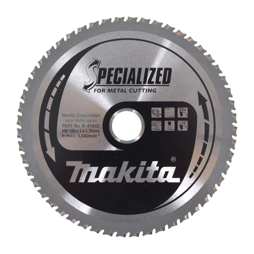 Makita Tarcza do piły, Specialized T.C.T, 150 x 20 mm, 52 Z do metalu