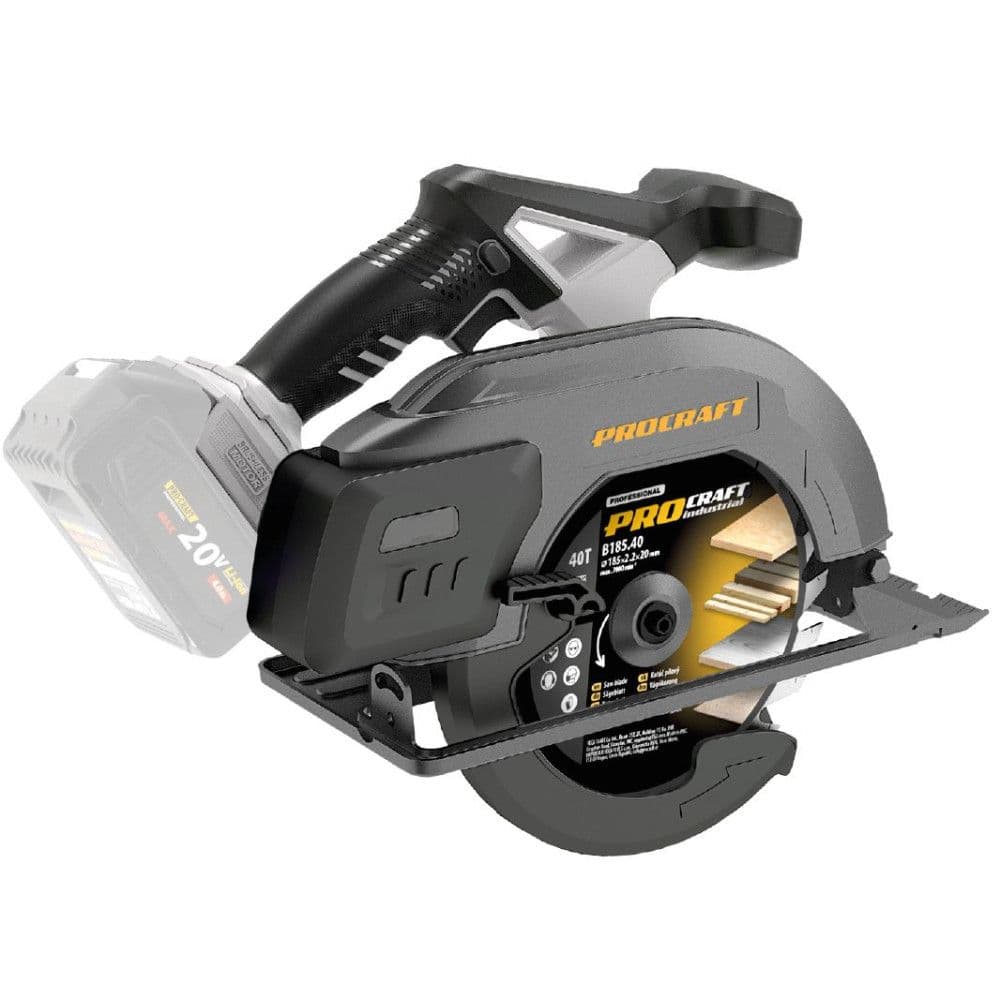 Procraft Industrial Akumulatorowa pilarka tarczowa 185mm 20V(bez akumulatora i ładowarki) - zdjęcie 1