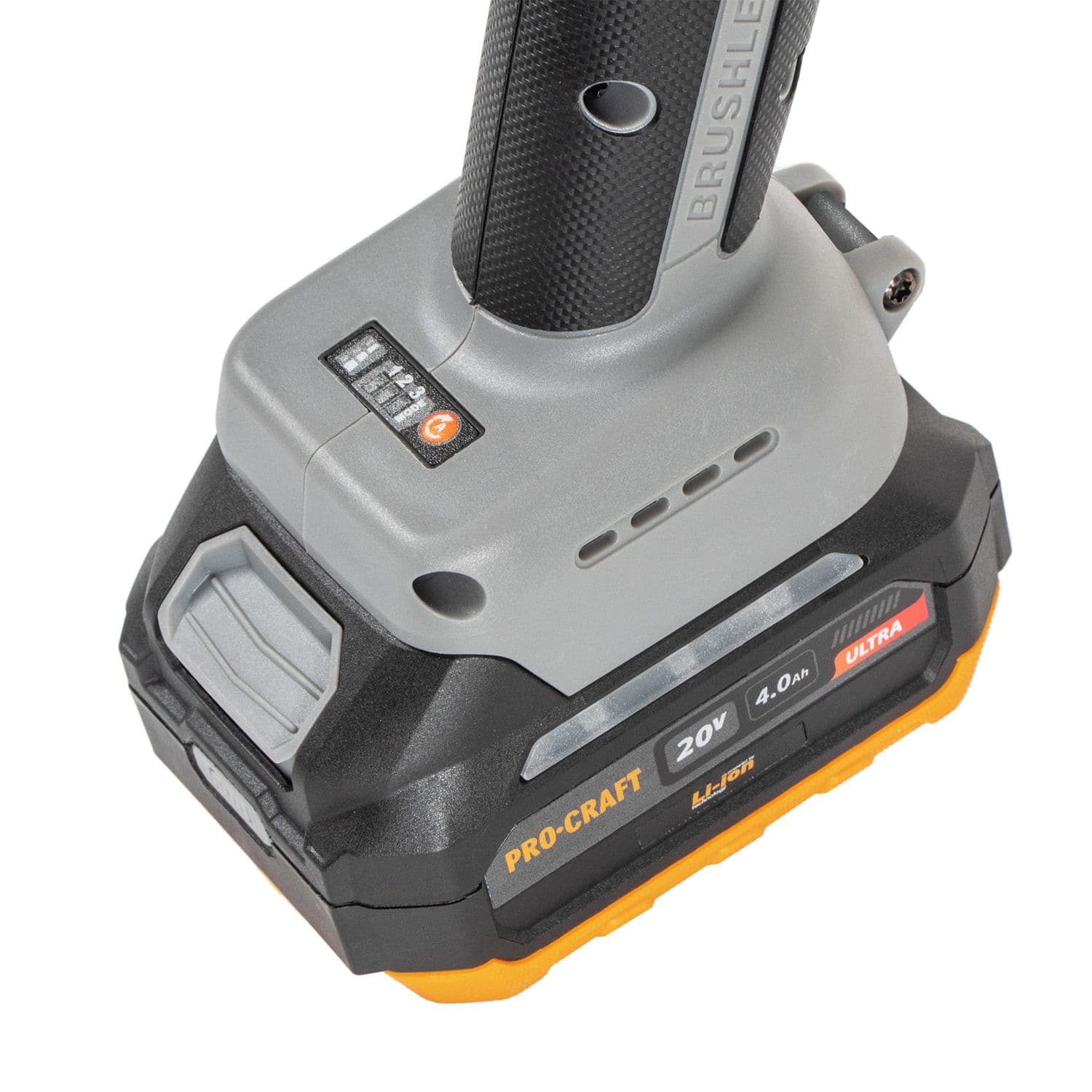 Procraft Industrial Akumulatorowa szlifierka kątowa 125mm 20v +akumulator 4,0Ah + ładowarka - zdjęcie 2