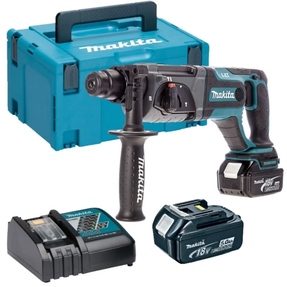 DHR241RTJ Zestaw 2 aku 5,0Ah+ładowarka+walizka Makpac