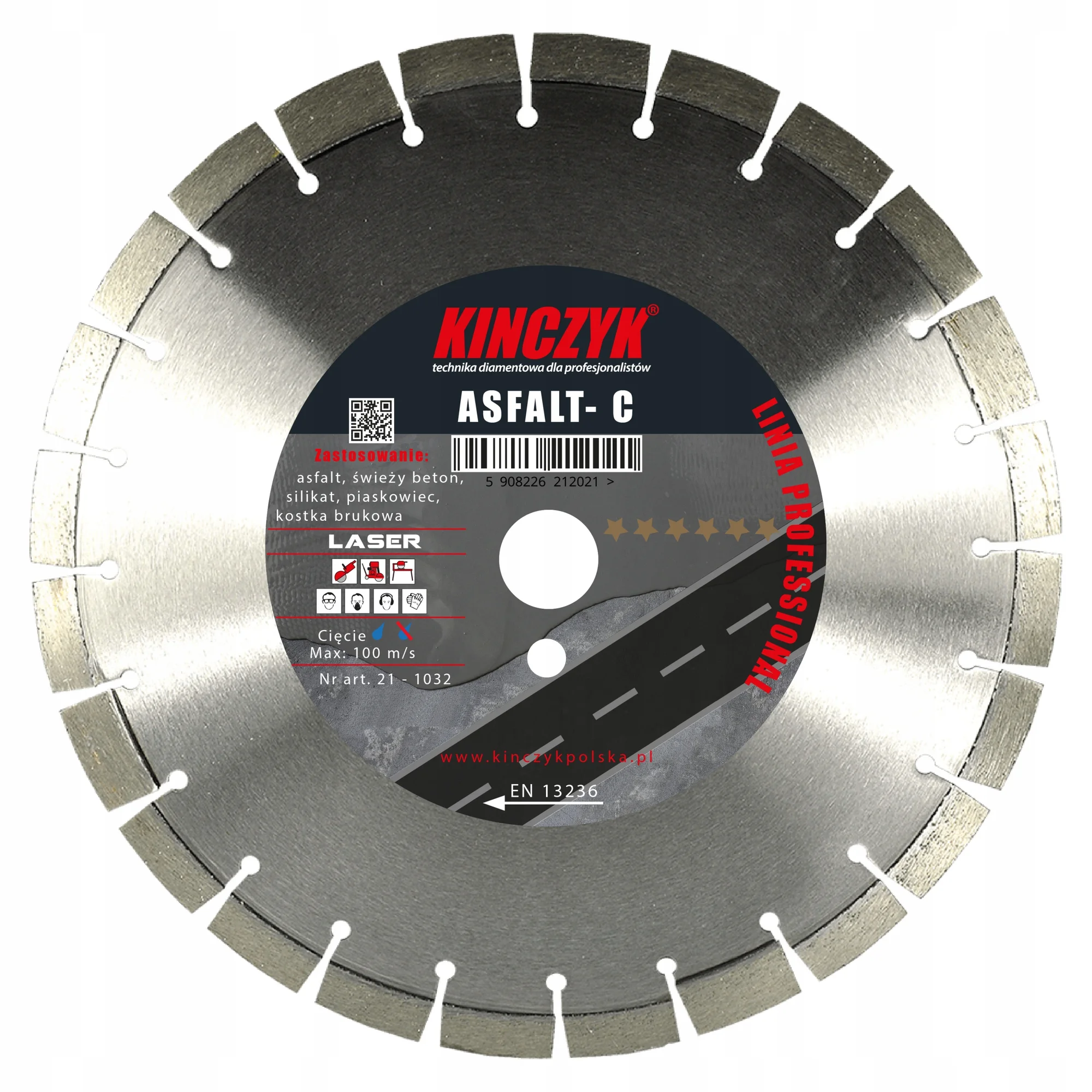 Kinczyk Tarcza diamentowa do asfaltu ASFALT-C PROFESSIONAL Ø 230 mm 