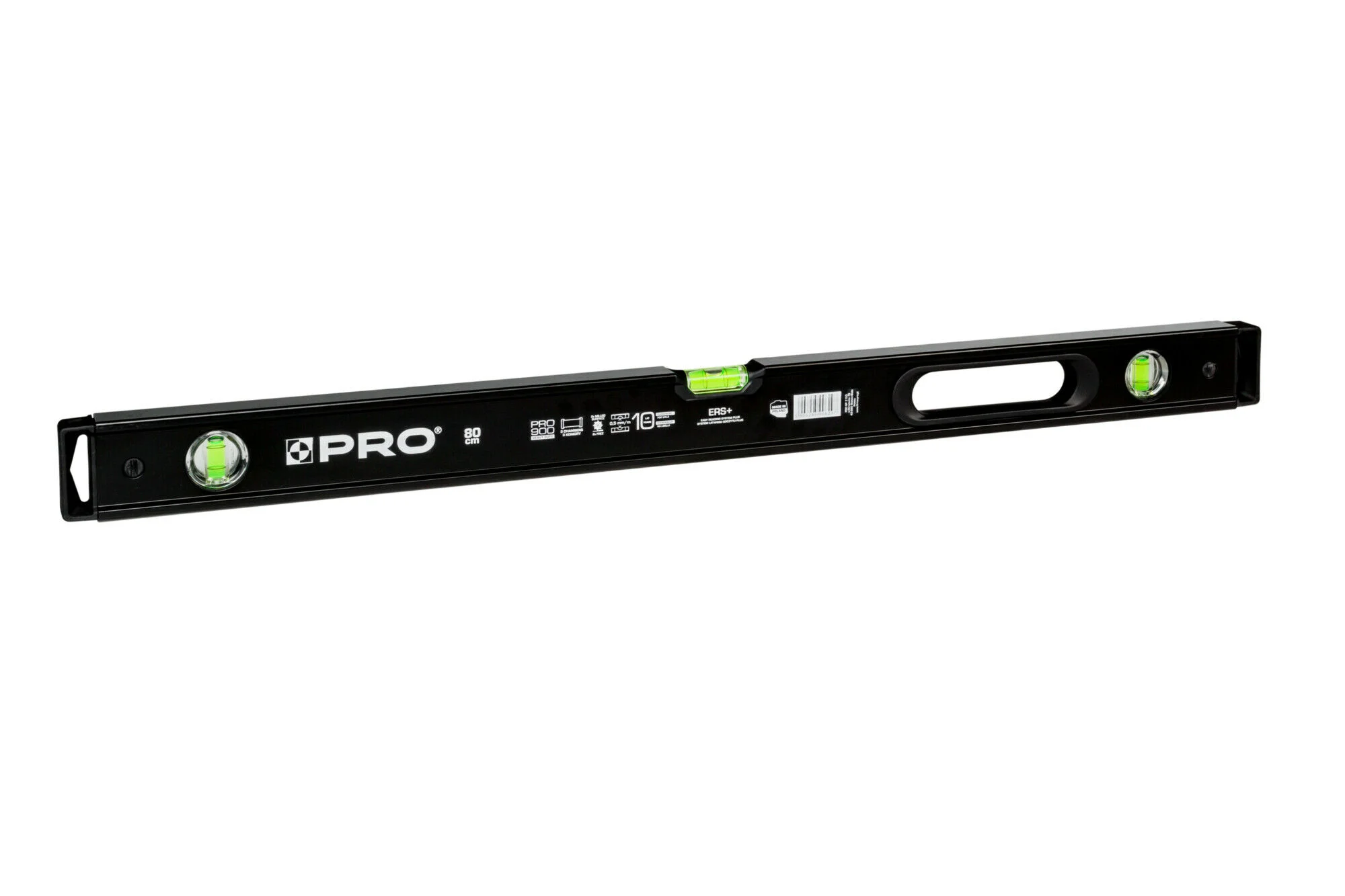 PRO Poziomnica PRO900 HEAVY DUTY czarna dwustronnie frezowana z uchwytem