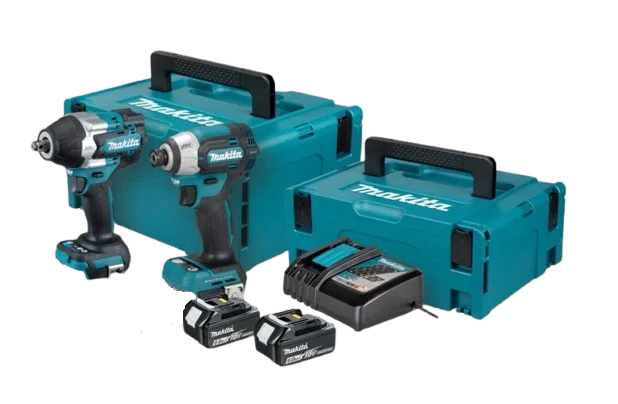 Makita Zestaw COMBO DTD201+DTW700+2x6,0Ah 18V