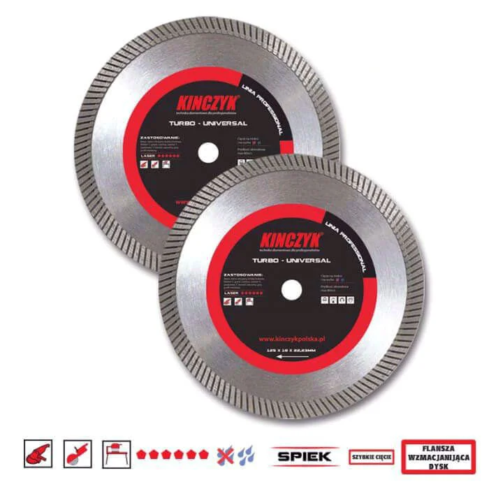 Kinczyk Tarcza diamentowa TURBO-SPECIAL 115x22,2 mm beton zbrojony kostka brukowa