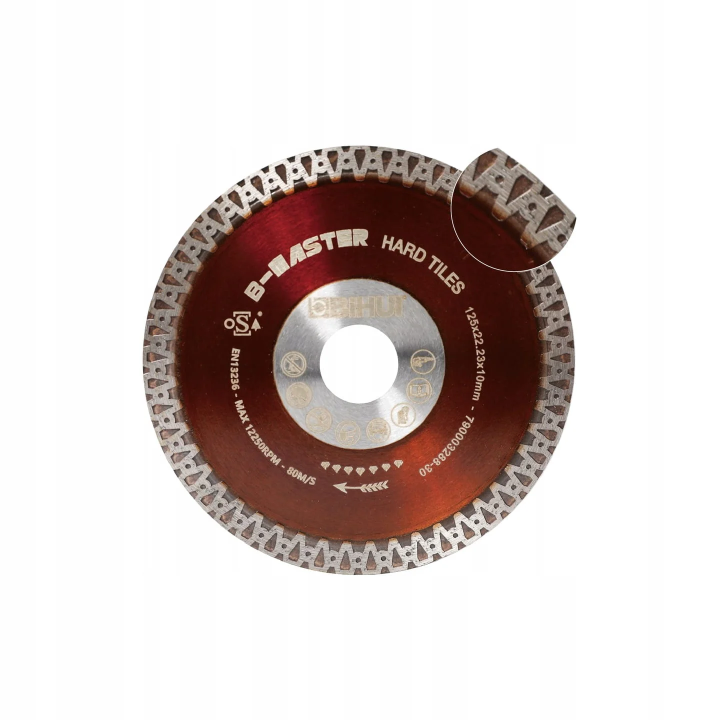 Bihui Tarcza diamentowa do twardych materiałów 125mm B-Master 