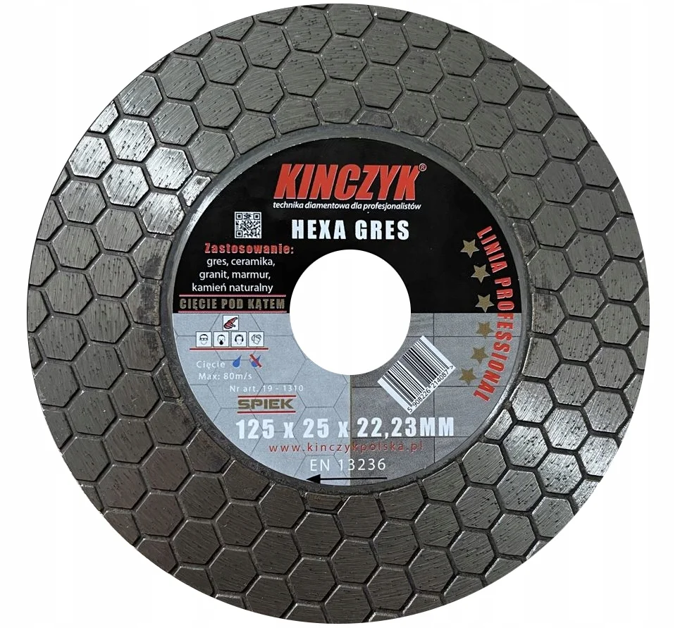 Kinczyk Tarcza Hexa-Gres 125x25/8x22,23