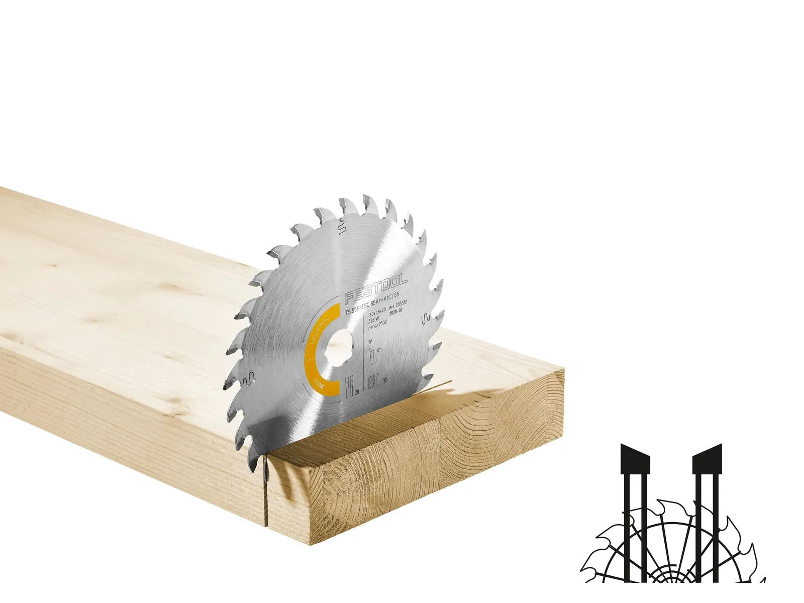 Festool Tarcza pilarska do drewna HW 168x1,8x20 W28