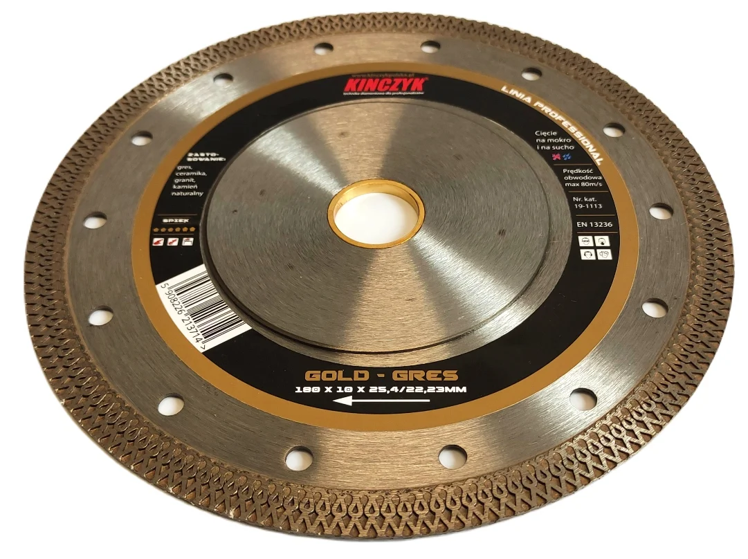 Kinczyk Tarcza diamentowa Gold-Gres 180x1,0/1,4