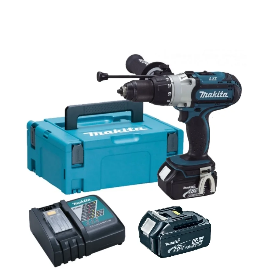 DHP451RTJ Zestaw 2 aku 5,0Ah+ładowarka+ walizka makpac