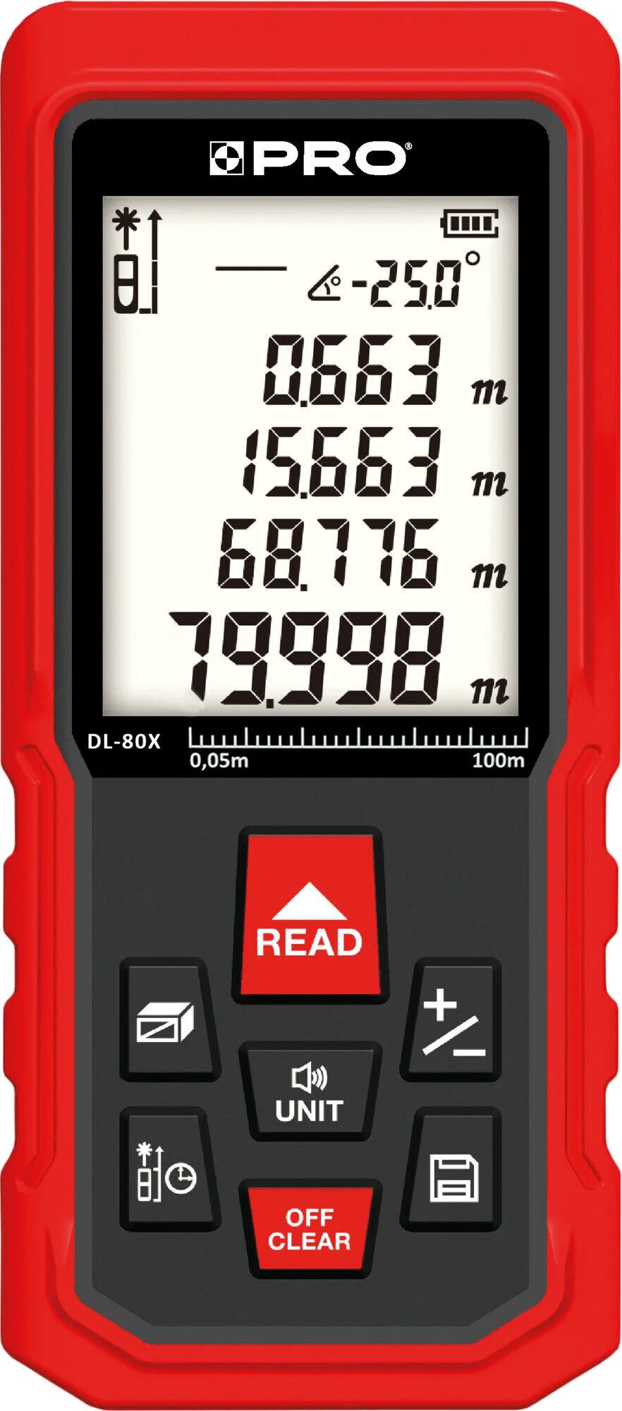 Pro Dalmierz Laserowy 80m