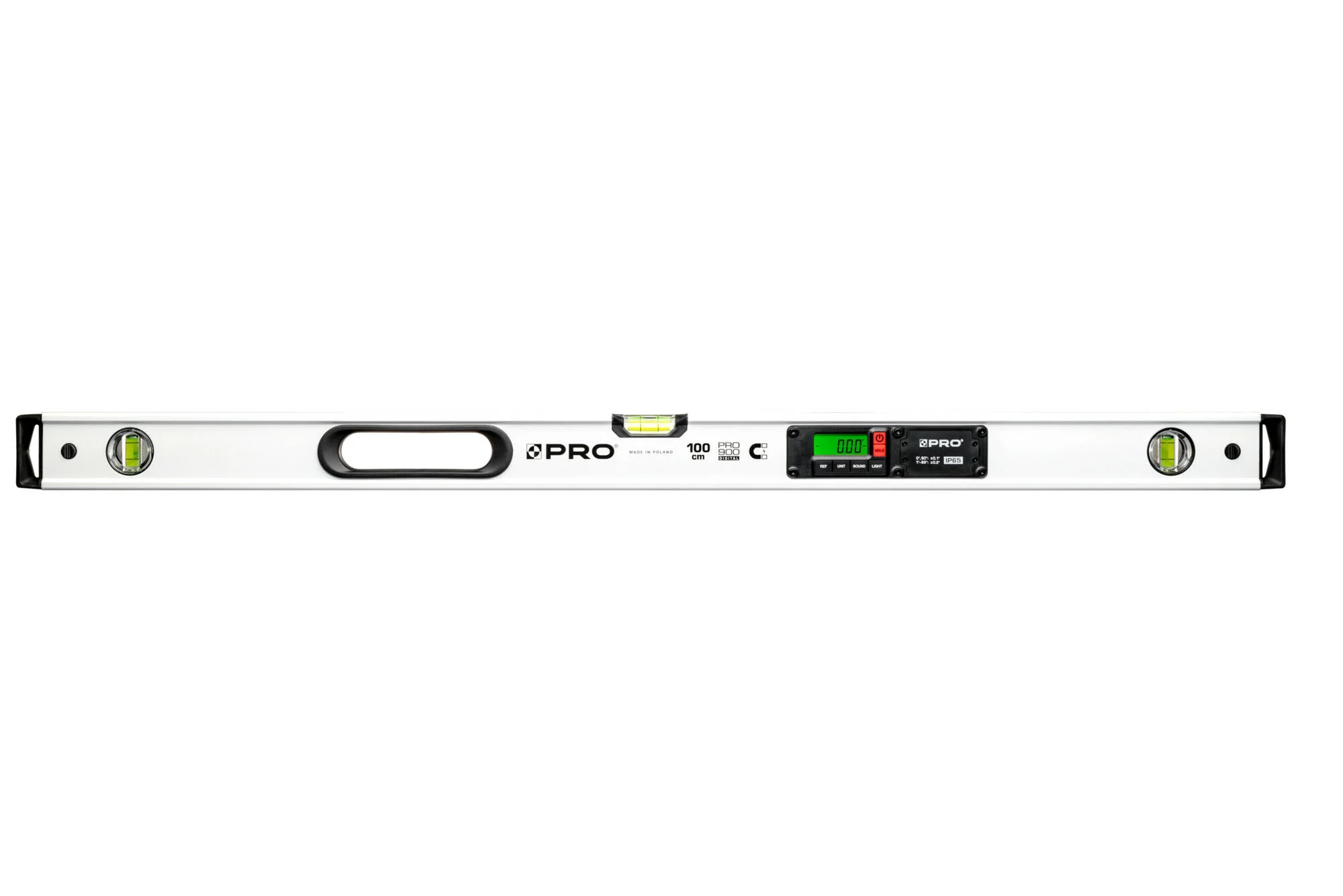 PRO POZIOMNICA PRO900 BIAŁA ELEKTRONICZNA IP65 Z MAGNESAMI, Z POKROWCEM