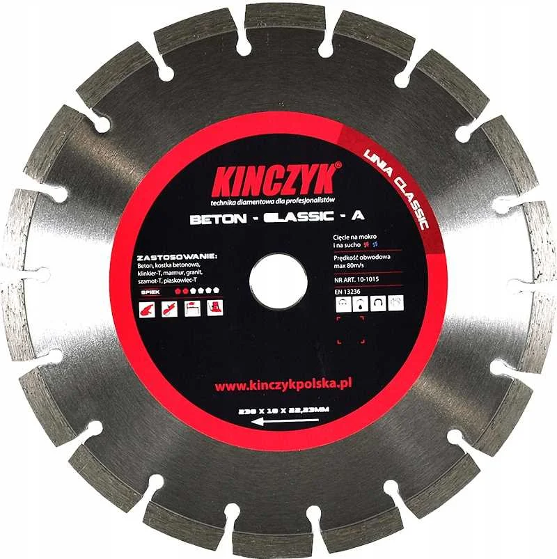 Kinczyk Tarcza diamentowa beton Classic-C 230x15x22,23