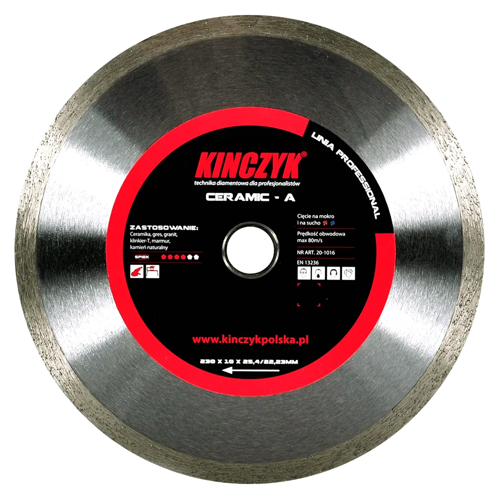 Kinczyk Tarcza tnąca diamentowa CERAMIC A 350x22,2mm do gresu