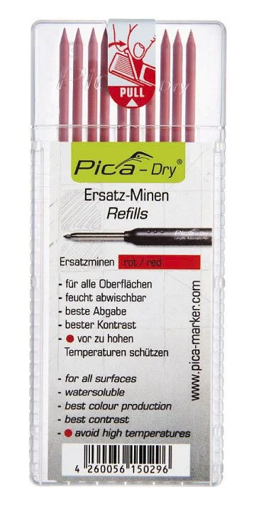 Wkłady czerwone do ołówka automatycznego 2,8mm PICA 4031