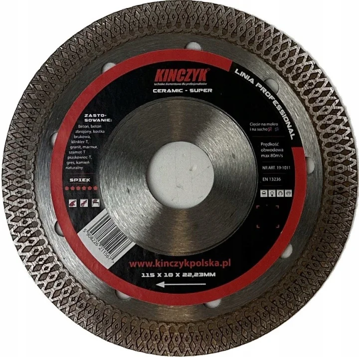 Kinczyk Tarcza Ceramic-Super  115x10/22,23
