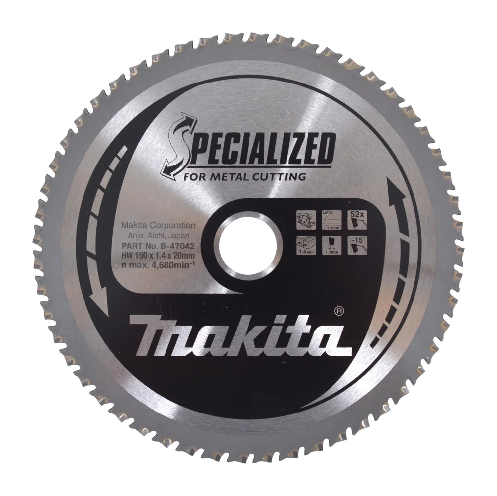 Makita Tarcza do piły, Specialized T.C.T, 150 x 20 mm, 52 Z do metalu