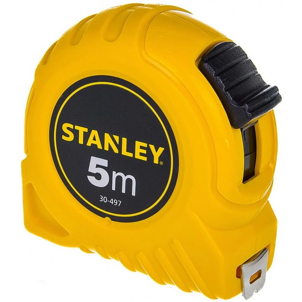 Miara  5m x19mm stal. ob.plastikowa żółta Stanley