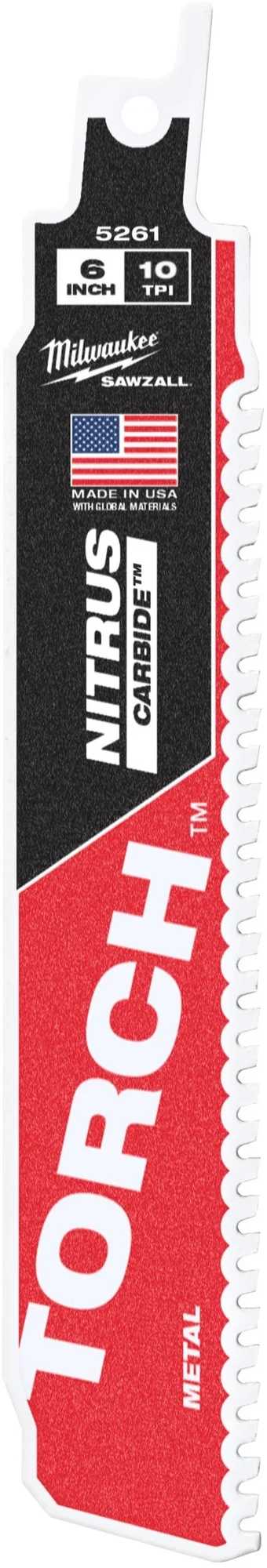 Milwaukee Brzeszczoty TORCH™ NITRUS CARBIDE ™ z węglikiem do metalu 150mm/10TPI/1 szt.