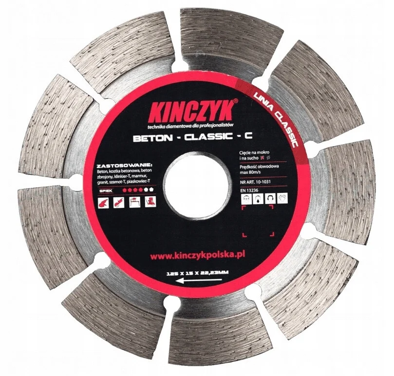 Kinczyk Tarcza diamentowa beton Classic-C 125x15x22,23