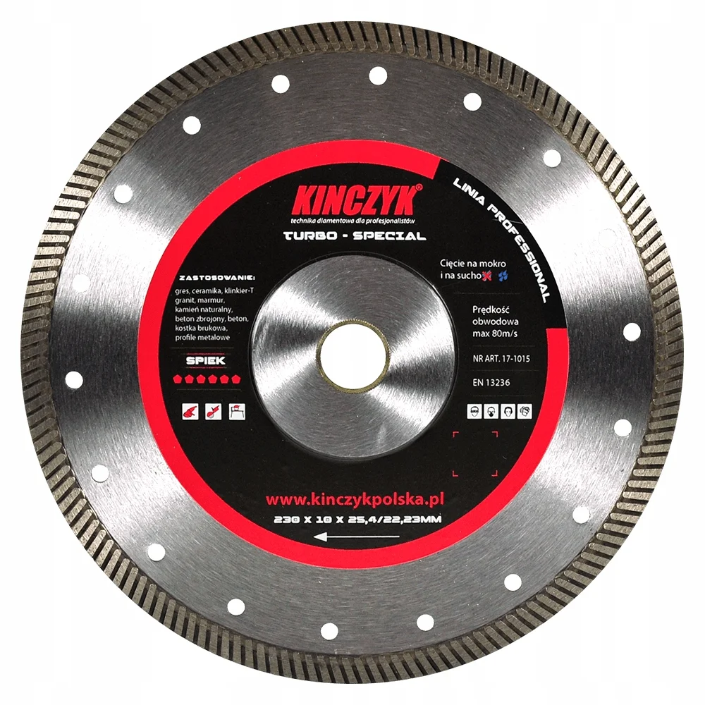 Kinczyk Tarcza diamentowa TURBO-SPECIAL 230x22,2 mm beton zbrojony kostka brukowa
